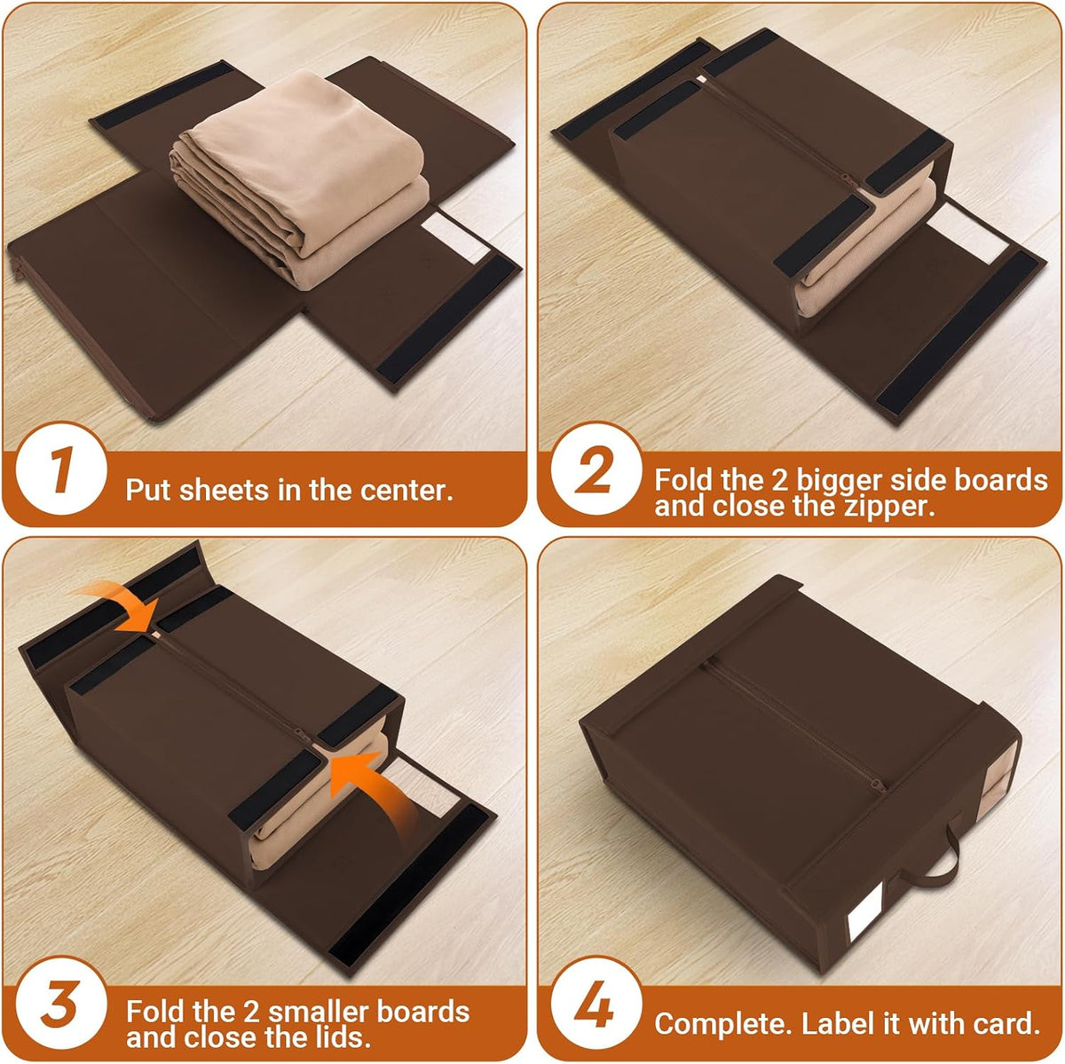 StorageTastic Bed Sheet Closet Organizers and Storage Under Bed Storage