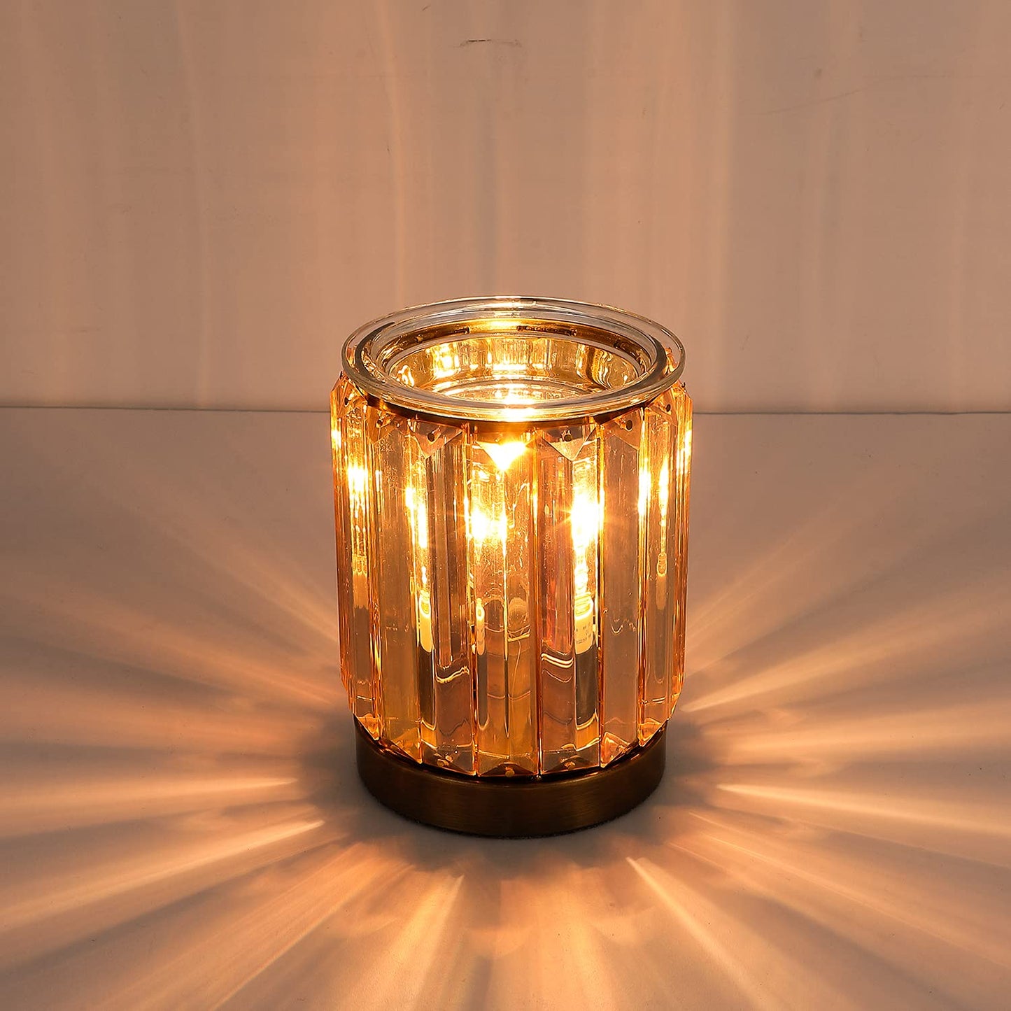 Melting Heater Electric Burning Wax Burner Electric Essential Oil Warmer Incense Wax Melt Warmer Night Light Aroma Decorative Lamp for Gifts & Decor(Golden)