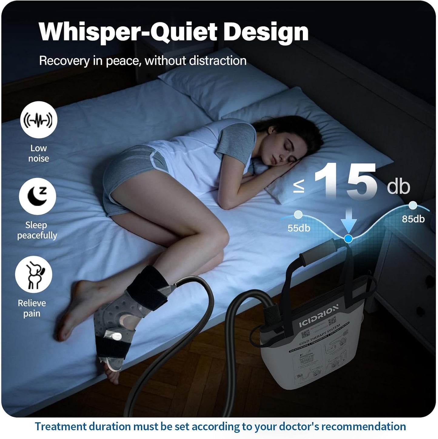 Cold Therapy Machine, Programmable Ice Machine for Shoulder After Surgery, Portable Shoulder Replacement Recovery System, Cryotherapy Pain Relief with Pad