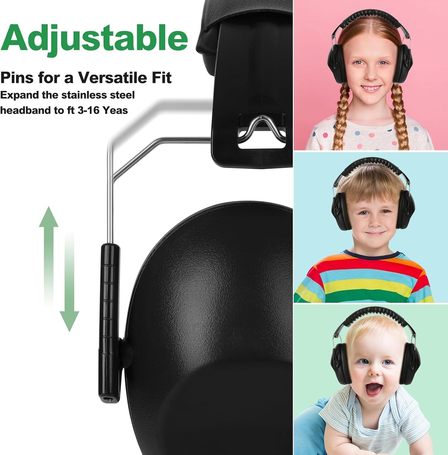 Floriogra Noise Cancelling Headphones for Kids, Kids Ear Protection 28dB SNR Noise Reduction Ear Muffs for Toddler/Children, Hearing Protection for Monster Jam, Concerts, Fireworks