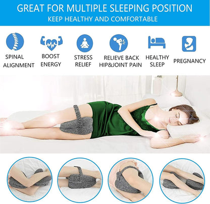 Vertdens Leg Pillow, Knee Pillow for Side Sleepers, Leg Pillows for Sleeping, Knee Cushion for Sleeping,Suitable for Relieving Leg, Back, Knee Pain