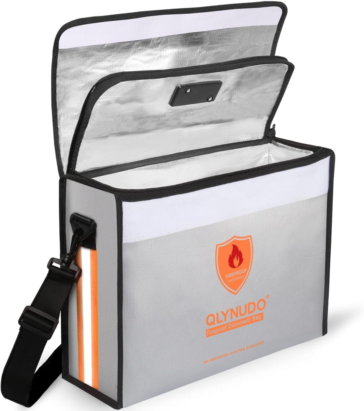 Large Fireproof Bag for Documents, Fire Safe Box for 3-Ring Binders