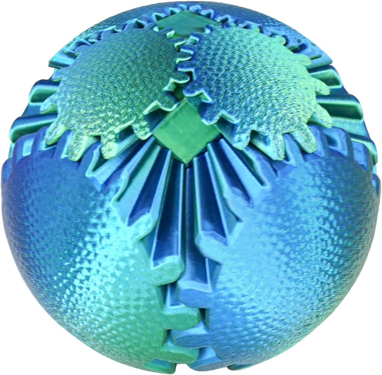 Gear Ball Fidget Toys Steampunk Gear Sphere Stress Relief for Kids Adults 3D Printed Unique Funny Birthday Gift for Christmas White Elephant Stocking Stuffer Easter (Ombre Purple, Dia. 2.5" )