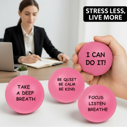 Ceenna 4 Pcs Motivational Balls for Adults Anxiety Relief, Black