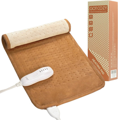 GOTCOZY Heating Pad 12"x24" for Back Pain Relief & Cramps(Rose)