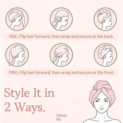 Microfiber Hair Towel Wrap, 4 Pack Floral Fast Drying Hair Towels for Women, Soft Lightweight Quick Dry Turban for Curly & Long Hair, Coral Fleece Hair Towel Wrap Set