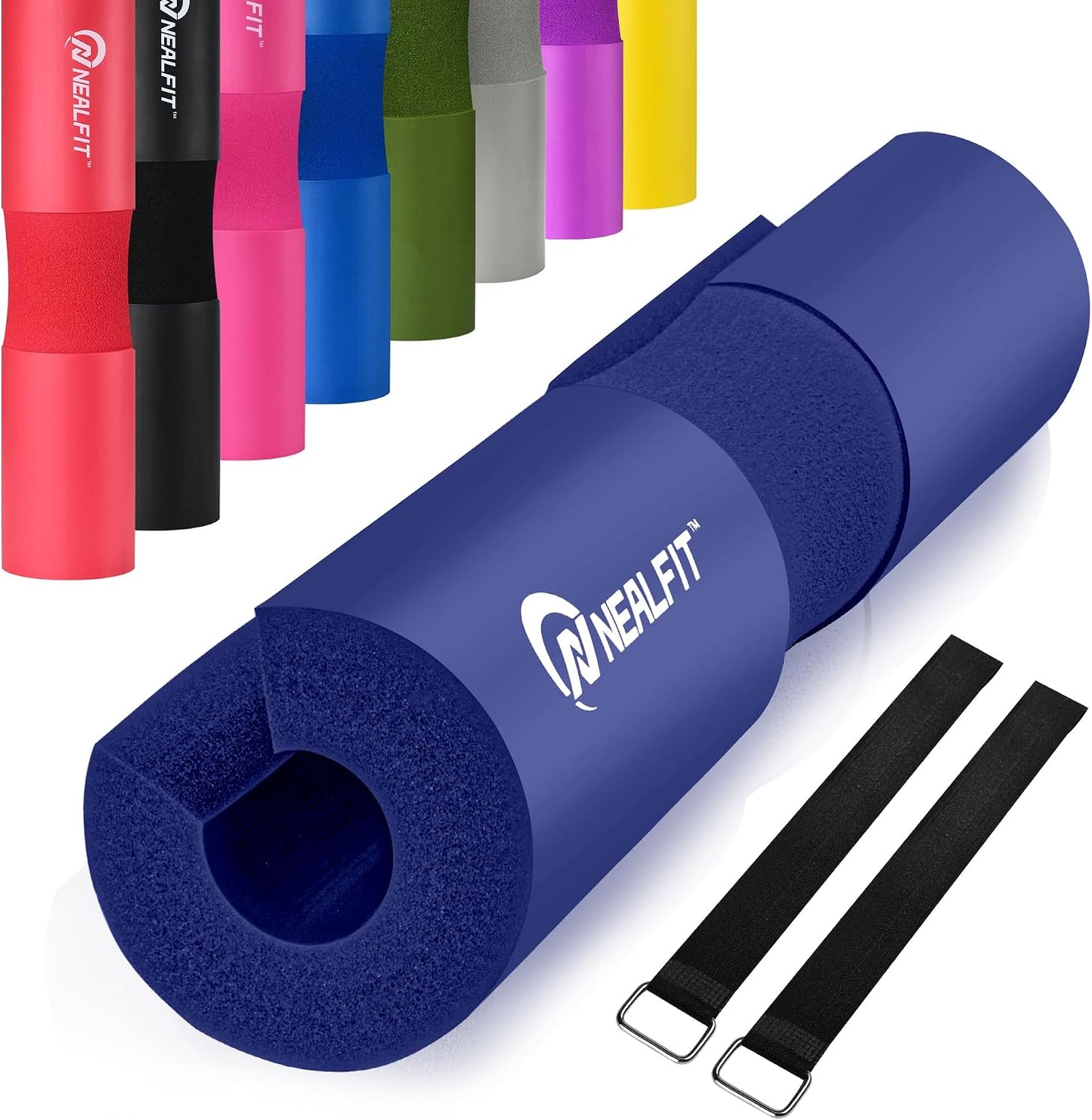 NEALFIT Barbell Pad Squat Pad for Squats—Squat Bar Pad—Great for Weightlifting,Lunges and Hip Thrusts—Foam Sponge Pad—Fit Standard and Olympic Bars Perfectly