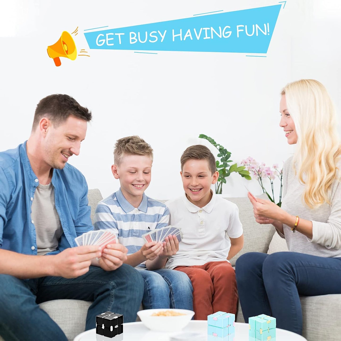 Sumind 24 Pieces Infinity Cube Fidget Toy Mini Blocks Cube Bulk Gadget Sensory Toy Hand Held Blocks Finger Gadget Gift for Adults Anxiety Stress Relief Game(Cute Style)