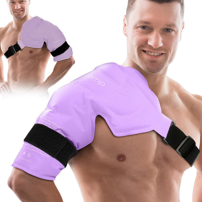 Comfytemp Shoulder Ice Pack Rotator Cuff Cold Therapy Wrap, FSA Eligible HSA, Gel Packs for Injuries Reusable Hot Cold Compress Shoulder Brace for Pain Relief, Men Women Recovery Item (Large/X-Large)