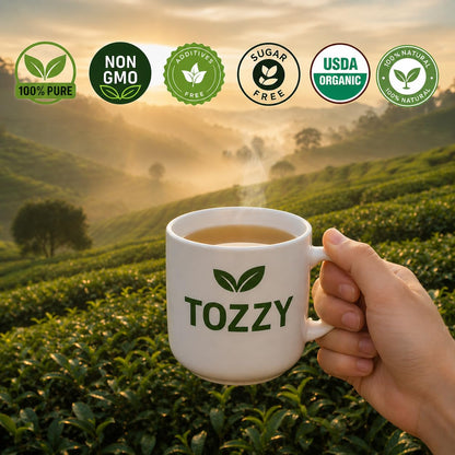 Tozzy Organic Spearmint Tea – 100 Count, Plant-Based Pyramid Tea Bags – Packaging May Vary