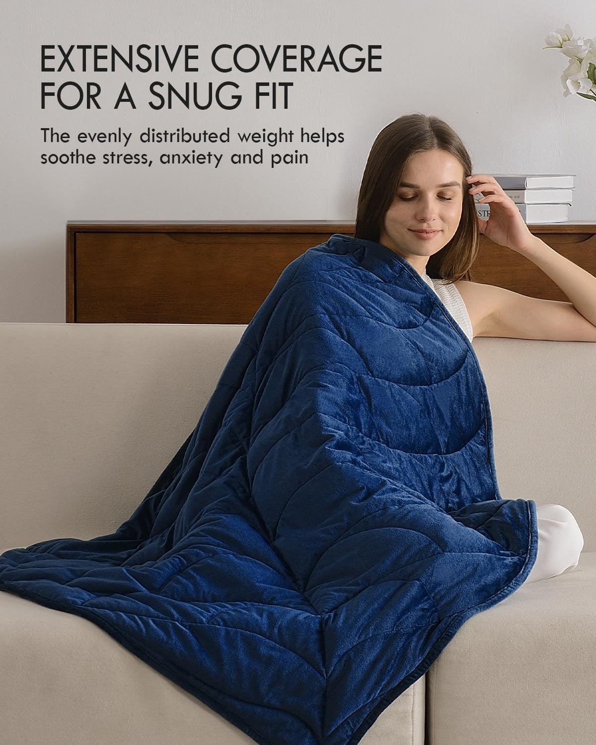 Kaisa Weighted Lap Blanket 7 lbs 41" x 53", Cozy Luxury Crystal Velvet Small Weighted Blanket for Adults, Portable Travel Weighted Blanket for Relaxation, All-Season Blanket, Machine Washable, Green