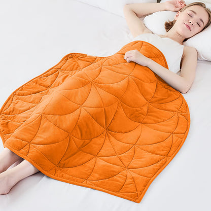 Weighted Lap Blanket 7 lbs for Adults, Luxury Soft Small Weighted Blanket, Compact Portable Weighted Lap Pad for Relaxation, Sleeping, Travel, All-Season Use, Forest Green, 40" x 52"
