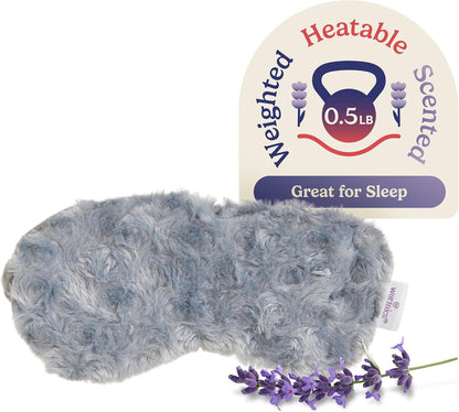 warmies Microwavable Eye Mask for Warmth & Comfort - Heat & Cooling Eye Compress for Dryness Relief - Weighted & Heated Lavender Sleep Mask for Calming Relaxation - Curly Sage