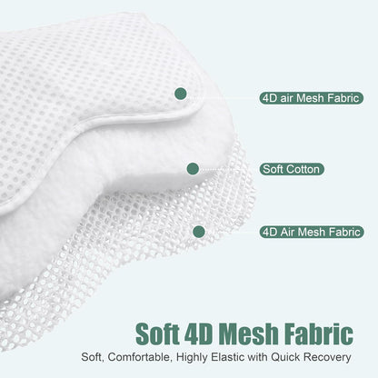 Bath Pillow for Tub, 4D Mesh Bathtub Pillow for Neck, Back & Head Support