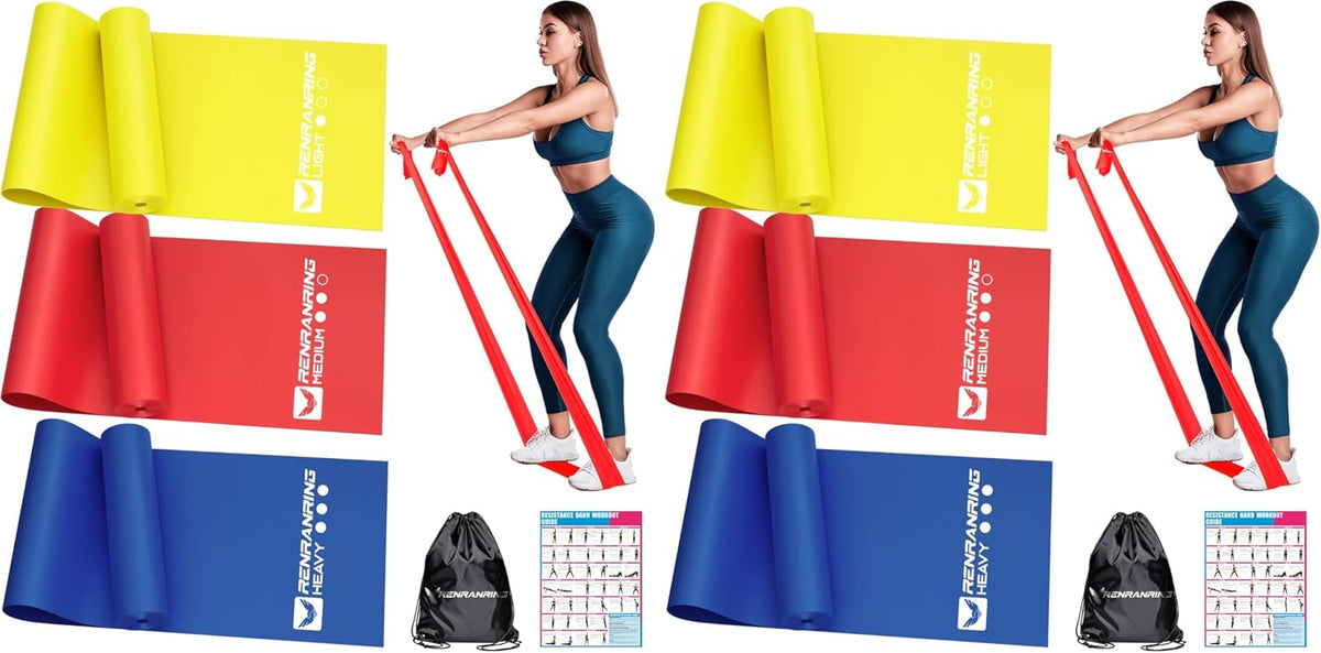 Resistance Bands Set, Exercise Bands for Physical Therapy, Pilates, Yoga