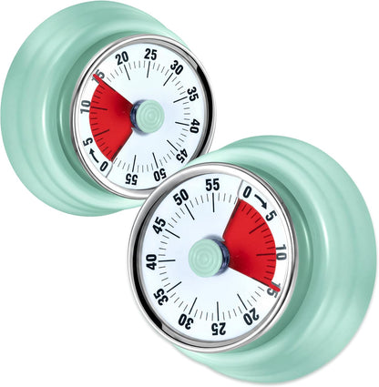 60-Minute Magnetic Visual Timer, Silent Operation and No Battery Needed, Time Management Tools for Kitchen, Homeschool Desk, Office Meetings & Home Learning Timer (Green)