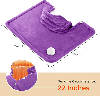 VAAGHANM Heating Pad: Electric Heat Pad -Weighted Instant Heating Pads for Neck and Shoulders-6 Heat Options & 6 Auto Timer Mode-Gift for Women Mom
