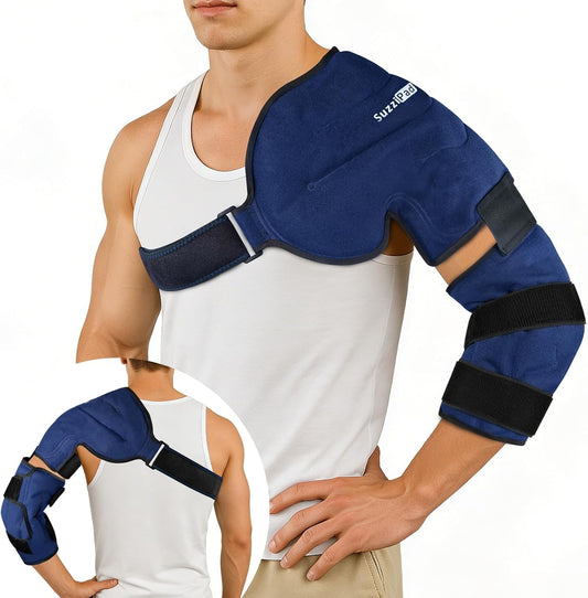 SuzziPad Shoulder Ice Pack Wrap for Rotator Cuff, Baseball Pitchers & Arm