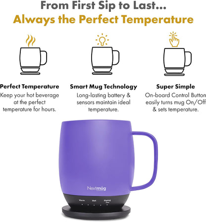 Nextmug - Temperature-Controlled, Self-Heating Coffee Mug