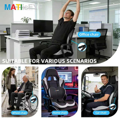 2026 Upgraded Orthopedic Memory Foam Seat Cushion with Adjustable Strap, Coccyx & Sciatica Pain Relief, Washable Non-Slip, Ergonomic Support for Office Chair, Car & Wheelchair (Dark Grey)