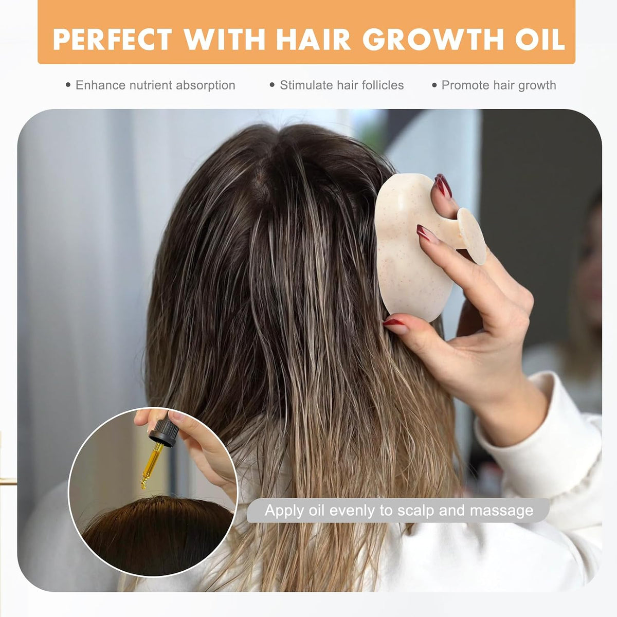 FREATECH Scalp Scrubber Scalp Massager Hair Growth, Shower Shampoo Brush with Silicone Bristles for Dandruff Removal and Hair Care, Wet & Dry Hair Massager Scalp Exfoliator for Men Women Kids，Black