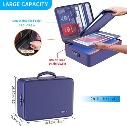 ENGPOW Fireproof File Organizer Bag with 13 Pockets Accordion File Folder