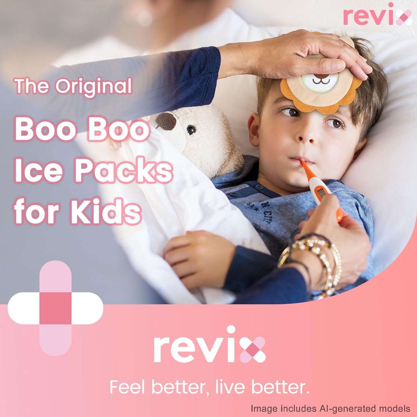 REVIX Kids Ice Packs - Reusable Gel Cold Packs for Toddlers and Babies
