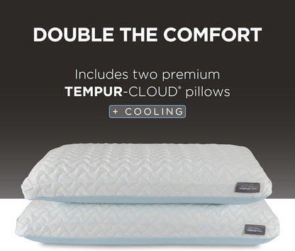 Tempur-Pedic TEMPUR-Cloud® + Cooling Pillow, Standard - 2-Pack