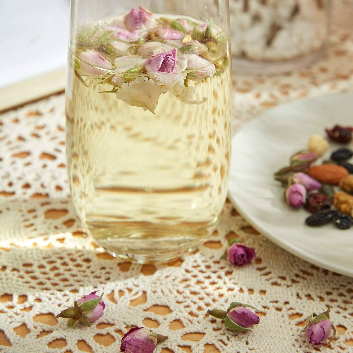 ChaWuWarmSun [A] Rose Tea Buds, 3oz/85g Pink Flower Petal Loose Leaf