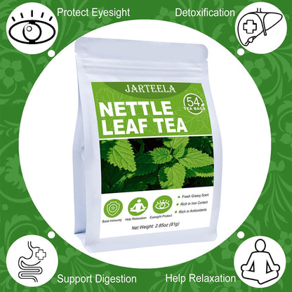Jarteela - Nettle Leaf Tea Bag, 54 Ct, Stinging Nettle Tea Herbal Teabags