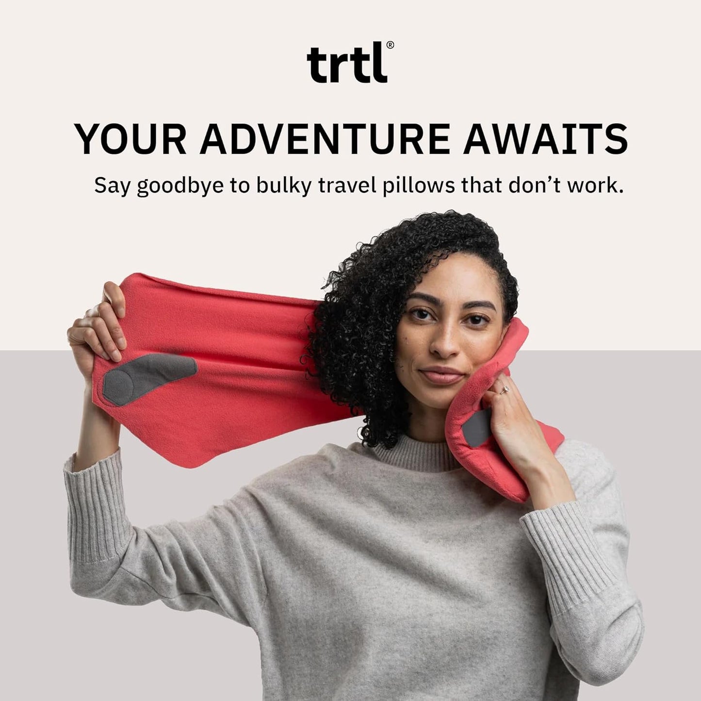Trtl Pillow - Scientifically Proven Neck Support Travel Pillow for Airplanes - Lightweight and Machine Washable - Ergonomic Design for Traveling on Cars and Trains - Black