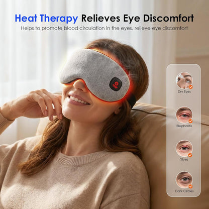 Akakios Heated Eye Mask Cordless for Dry Eyes, Warm Compress for Sleeping
