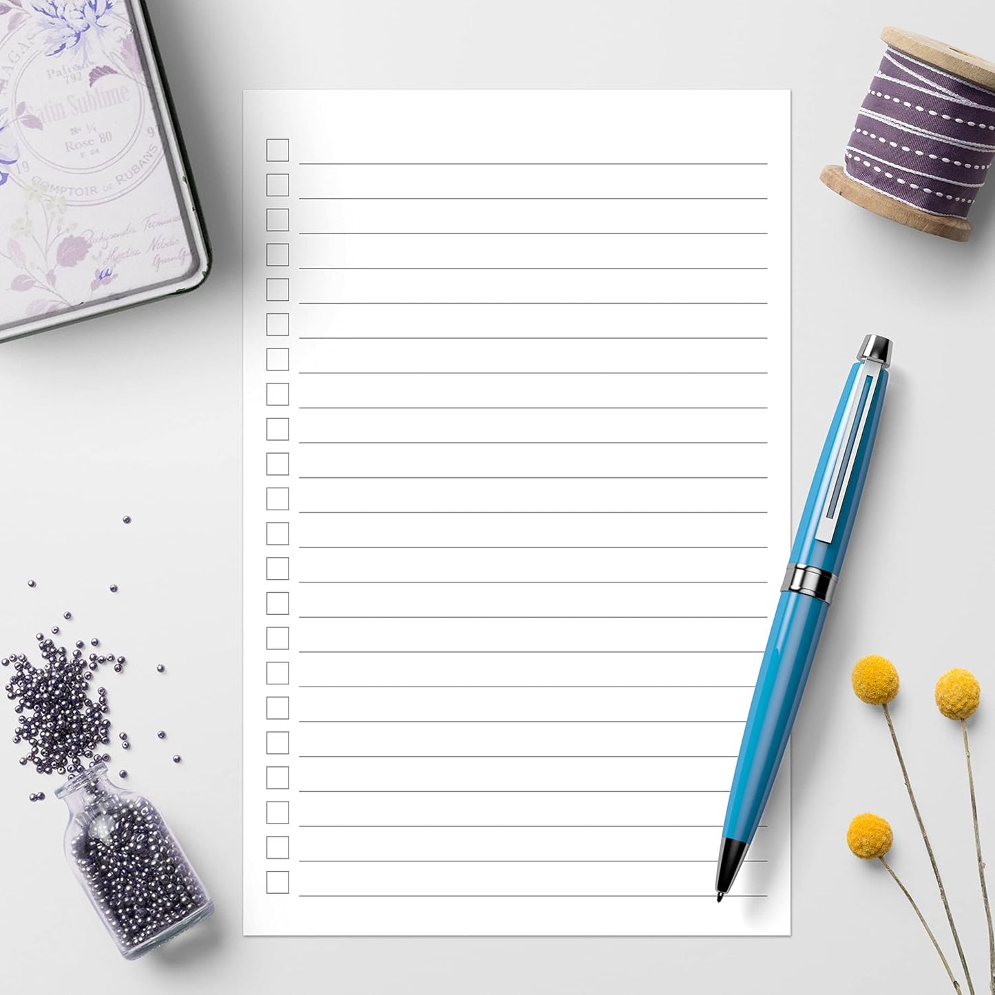 321Done Checklist Notepad, 5.5x8.5 Inches, 50 Sheets, To Do List
