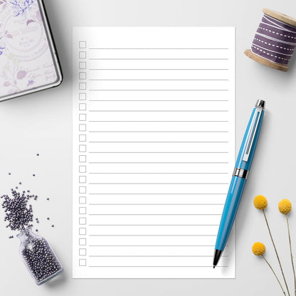 321Done Checklist Notepad, 5.5x8.5 Inches, 50 Sheets, To Do List