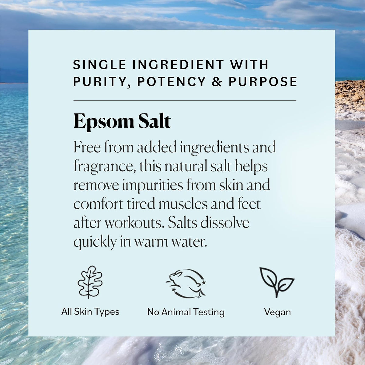 Sky Organics Epsom Salt Bath Soak 5 lbs, Magnesium Sulfate USP, Unscented