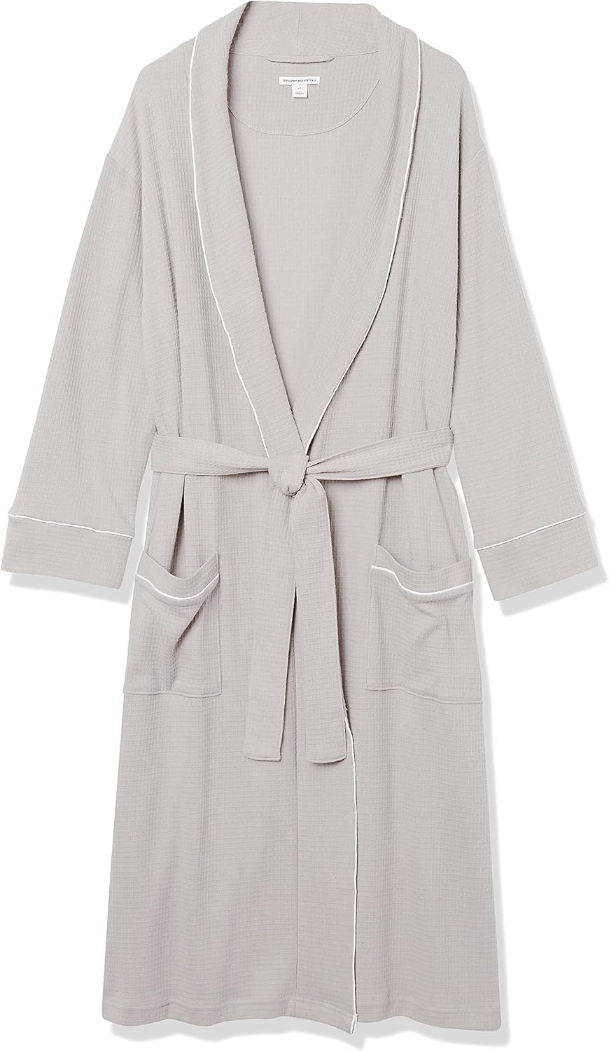 Amazon Essentials Men's Lightweight Cotton Waffle Bathrobe (Available in Big & Tall)