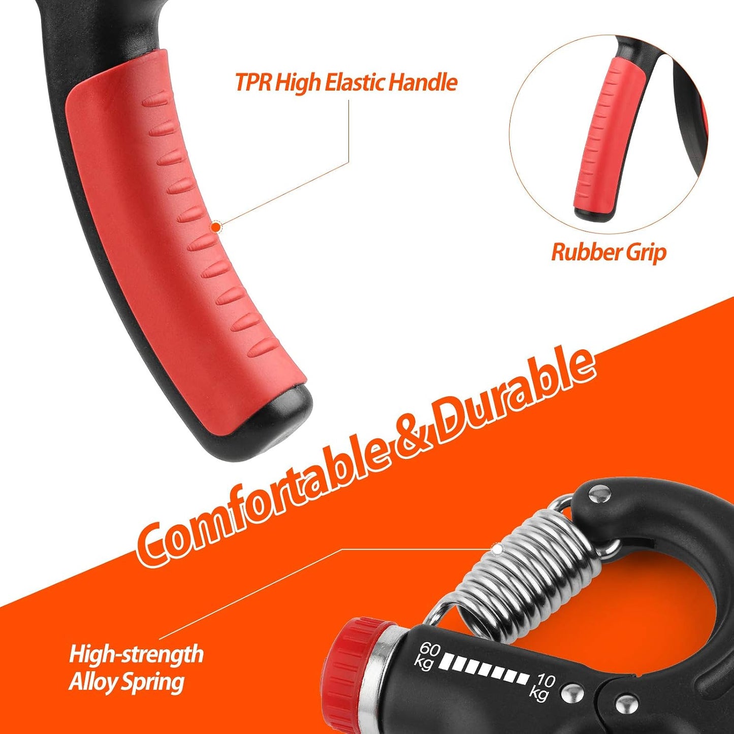 NIYIKOW Grip Strength Trainer, Hand Grip Strengthener, Grip Strengthener, Adjustable Resistance, Forearm Strengthener, Perfect for Musicians Athletes