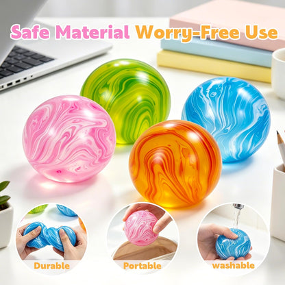 4 Pack Fidget Toys, Squishy Cube, Cube Squishy for Anxiety & Stress Relief for Adults, Slow Rise Sensory Stress Balls, Classroom Prizes