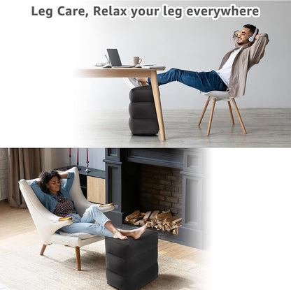 [2-Pack] Rewondah Inflatable Foot Rest Airplane, Kids Airplane Bed | Adjustable Height Travel Foot Rest Pillow | Toddler Flights Seat Extender | Inflatable Foot Rest for Air Travel Flights Train, Car