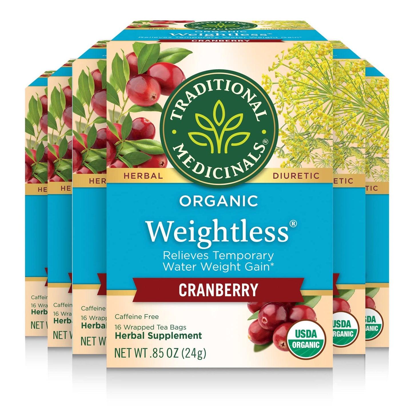 Traditional Medicinals Organic, Dandelion Leaf & Root - Dandelion Root Tea, Supports Normal Detox + Digestion - Kosher, Non-GMO, Caffeine-Free, Compostable - 96 Tea Bags (6 Packs of 16)