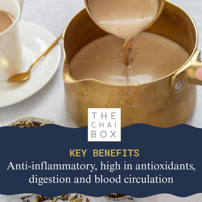 The Chai Box Traditional Lavender Chai with Rose - 100% Organic Black Tea