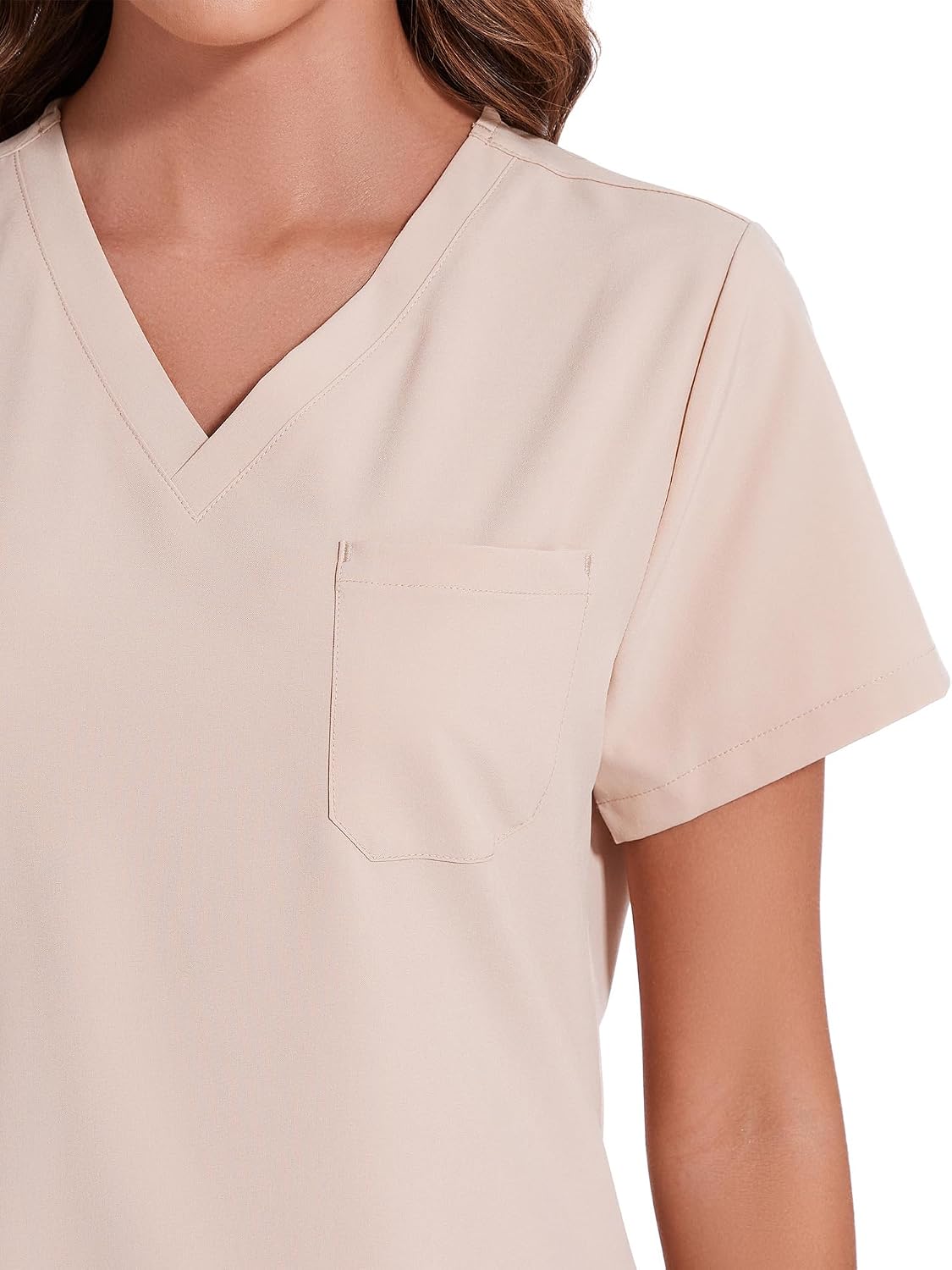 COZYFIT Scrubs for Women Set - Stretch V-Neck Scrub Top & Jogger Pant with 8 Pockets COZY SCRUBS - Colors E