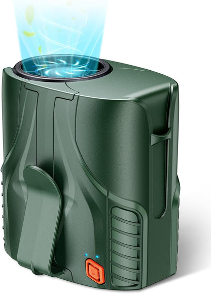 Portable Personal Waist Fan& Neck Fan, 14000RPM Brushless Motor, 40H Runtime Rechargeable, 6-Speed Quiet Operation, Clip-On Personal Body Cooling for Camping/Worksites/Outdoor