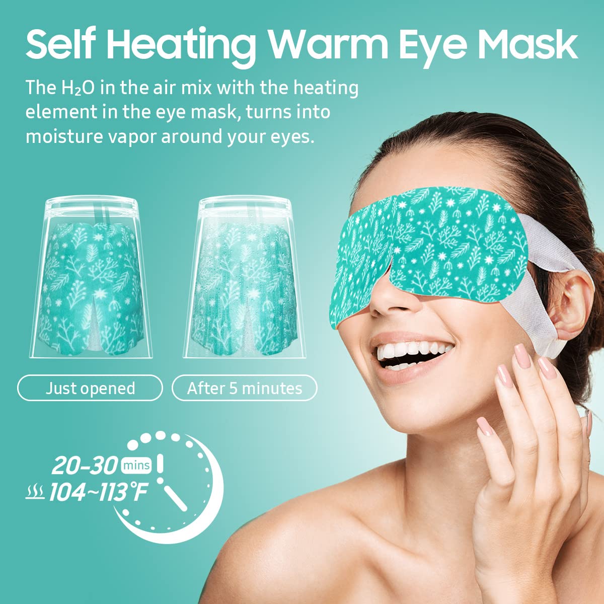 BeHoomi Steam Eye Mask, 10Packs Heated Eye Mask, Self Heating Disposable SPA Warm Compress for Eyes Sleep Mask, Travel Essentials & Relaxation Gifts for Women (Unscented)