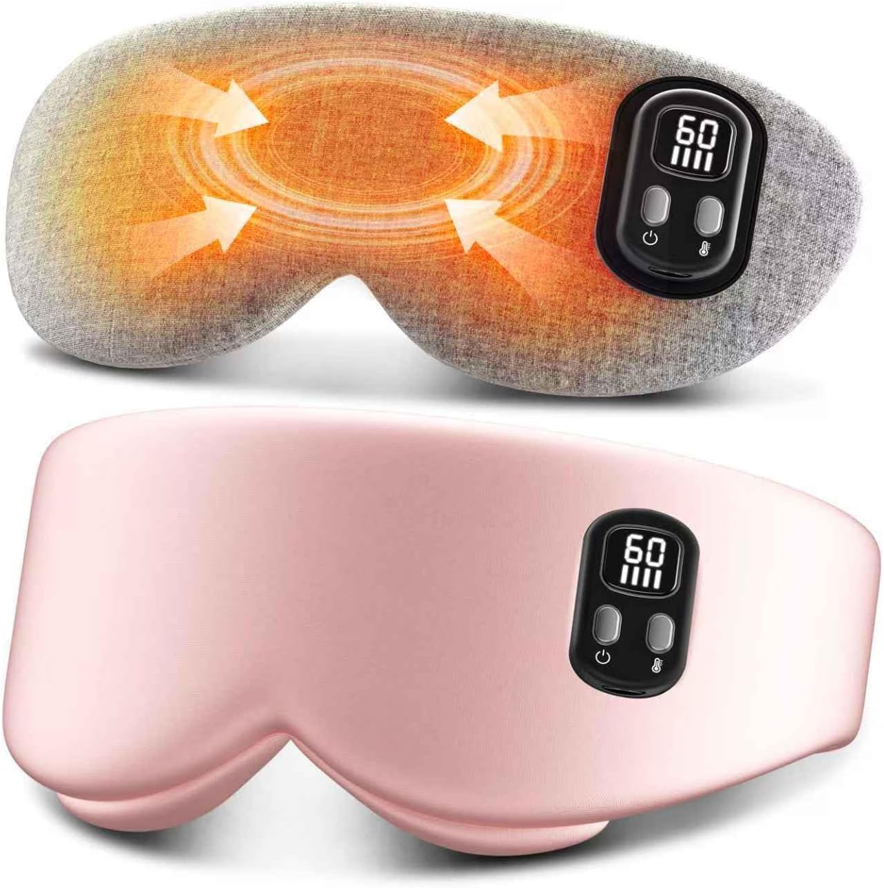 Anydance Heated Eye Mask - Cordless Eye Mask for Dry Eyes, Eye Relief, Improved Sleep, Timed Shutdown, 4 Temperature, Washable Eye Heating Pad for Travel, Removable for Cleaning - Black