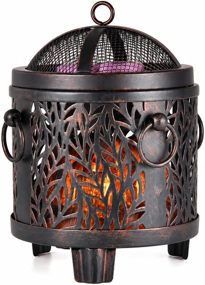 Dicimi Wax Melt Warmer,4-in-1 Electric Wax Melter,Oil Burner,Fireplace Wax Warmers, for Home Office Bedroom Aromatherapy Present and Decorations (Bronze, Fireplace Stove)