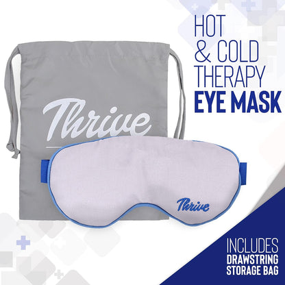 Thrive Clay Bead Eye Mask - Heated Eye Mask for Dryness Relief - Cold Compress for Puffiness - Stye Compress - Gray - with Washable Cotton Cover - Pack of 1