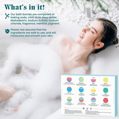 ZenBombs Bath Bombs for Women, Handmade Natural Bath Bomb with Shea Butter