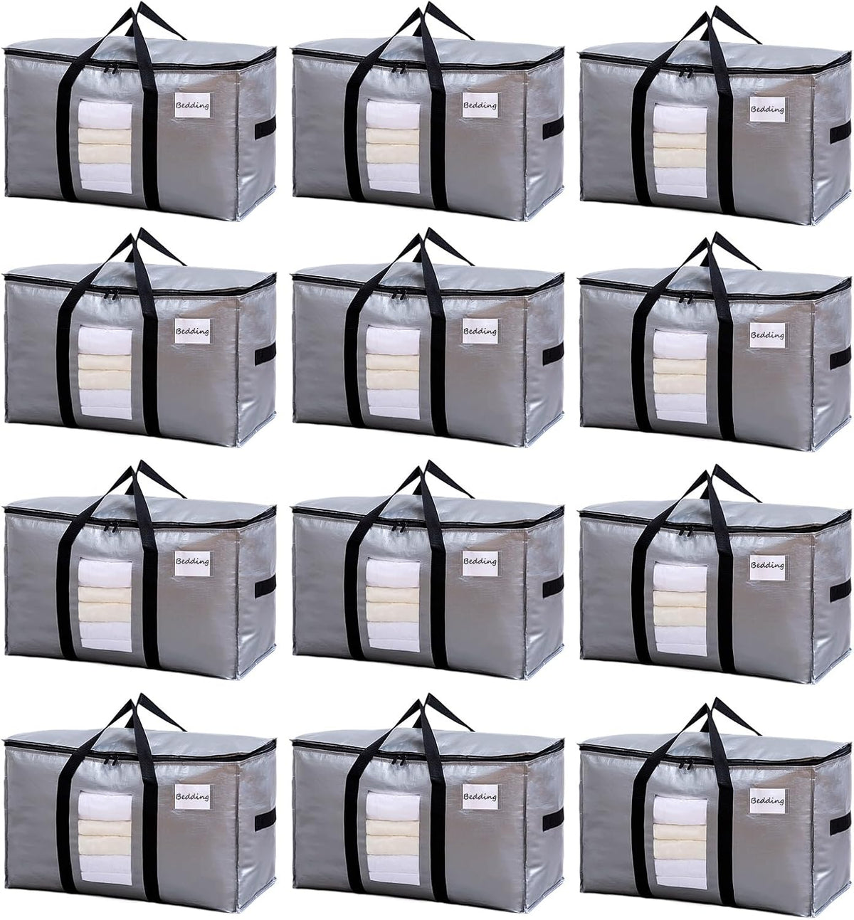TAILI Blue Extra Large Moving Bags,Storage Bags with Visible Window