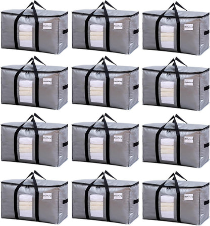 TAILI Blue Extra Large Moving Bags,Storage Bags with Visible Window